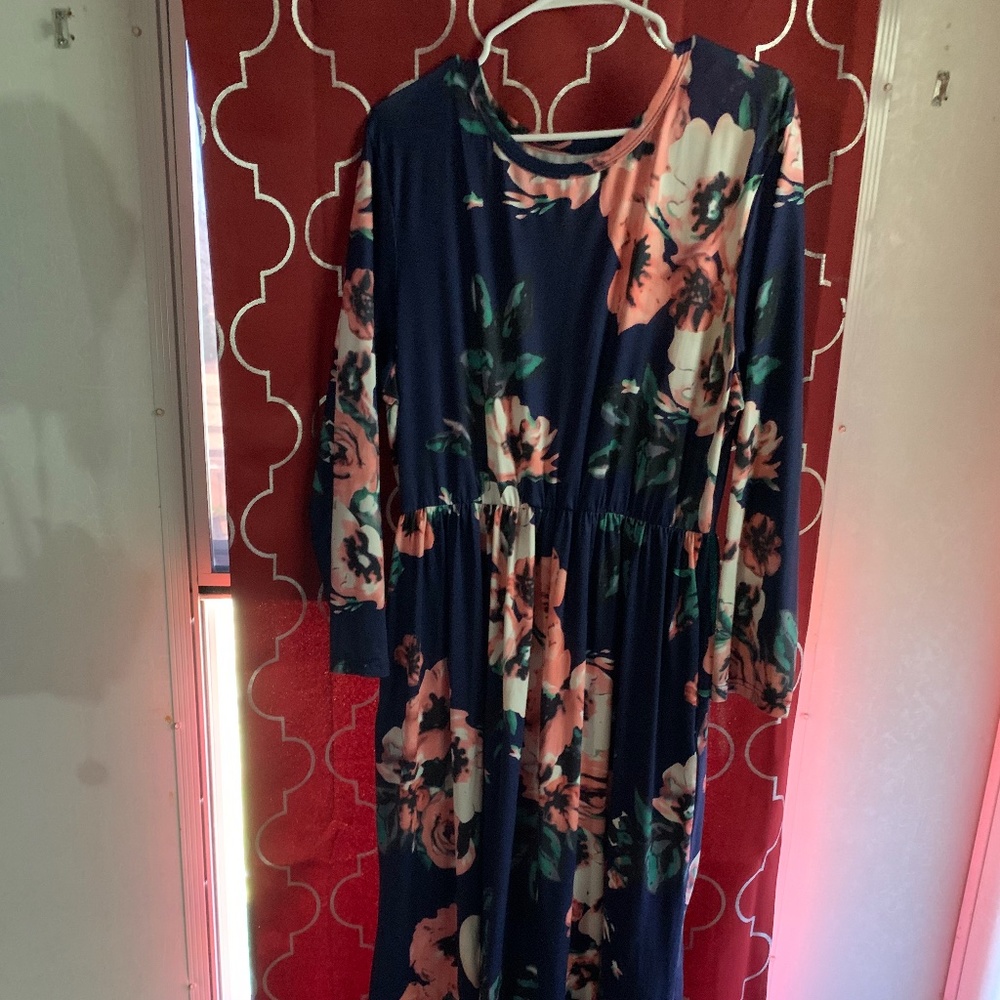 Navy maxi dress size xl